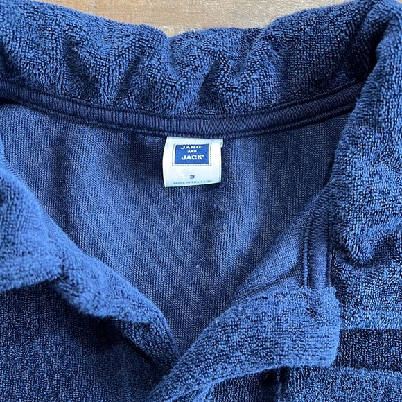 Janie and Jack navy terry cloth polo shirt - Picture 3 of 5